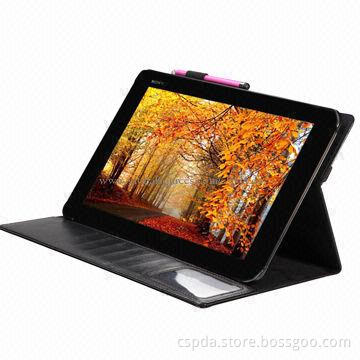 PU Leather Back Stand Cases for Sony Xperia Tablet Z2 with Name Card Slot and Elastic Band